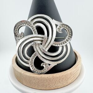 Vintage Monet Swirl Filigree Brooch Textured Elegance Glamour Timeless Retro